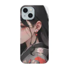 LONGSTONEの赤いピアスの着物美人 Smartphone Case