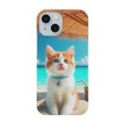 猫と紡ぐ物語の南国の海で一時のバカンスを楽しむ Smartphone Case