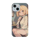 astronomysの金髪の女の子 スマホケース