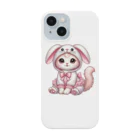 Snow-peaceのふわふわバニーコスチュームのかわいい子猫 Smartphone Case