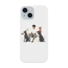 ユニークウエアの犬に囲まれて Smartphone Case