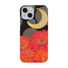 allure72の花と月　ブラック Smartphone Case