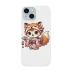 Snow-peaceのキュートなキツネコスチュームの子猫 Smartphone Case