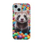 フェレットきなこのお店のカラフルボールで遊ぶフェレット Smartphone Case