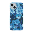 オンラインショップイエローリーフの水色小さな花 Smartphone Case