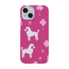 pink.pinkのpink.プードル総柄 Smartphone Case