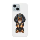 COCO SHOPの長毛ダックスフンド（ちんちんポーズ） iPhone Smartphone Case