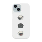 ひげのの３パグシンプル iPhone Smartphone Case