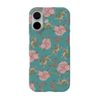 ムギギギのお花と虎ちゃん（緑） iPhone Smartphone Case