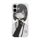 つきまるの黒髪ボブの女の子 iPhone Smartphone Case