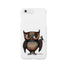  Dark blancoのDark blanco "Owl" Smartphone Case