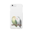 まめるりはことりのコザクラインコ　モーブとオリーブ【まめるりはことり】 Smartphone Case