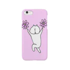 はみをの花を持ったネコ（ピンク） Smartphone Case