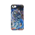 Michi Inabaの青炎龍Blue fire dragon スマホケース