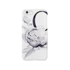 t-mituneのPEONY_花と蕾 Smartphone Case