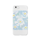 ジルトチッチのデザインボックスの南国ハワイの白いプルメリアの花のグッズ Smartphone Case