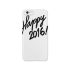 HAPPY 2016のHAPPY 2016正月 グッズ STYLISH BLACK スマホケース