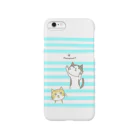 さややん。のお店のしましまねこ（水色） Smartphone Case