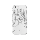 ひなみのラクガキ屋さんの巻き髪の女(白黒) Smartphone Case