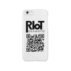 Riot岡本公式ストアのアーティストロゴ＆QRコード スマホケース