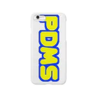 PANDA MADNESS "PDMS"のPDMSロゴケース(ブルー×イエロー) スマホケース