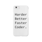 くろふね@PokemonGOの日本代表のHarder Better Faster Coder. (Source Code Pro ver.) スマホケース