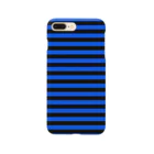 inazuma.co.jpのBorder Stripe (Black × Blue) スマホケース