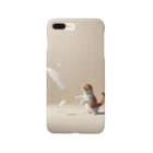 鹿児島のSUZURIアートショップの🐱🪶『鹿児島SUZURI天使猫のひととき iPhoneケース』📱 スマホケース
