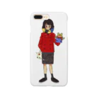 urimushi_064のそばかす眼鏡の赤コート女の子 Smartphone Case