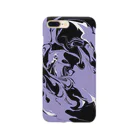 xsmmsxのMARBLE01：black×purple スマホケース