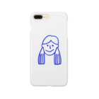 フラミンゴ洋裁店のふたつ結びの女の子 青 Smartphone Case