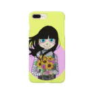 阿月紫音の花束を持つ少女 Smartphone Case