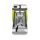 Amiの黒狛狐と穂波 神社 Smartphone Case