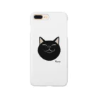 micle-ミクレ-のほほえみ猫　スマートフォンケース（クロ） Smartphone Case