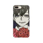 御伽の薔薇を抱える青年 Smartphone Case