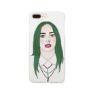 Girl_To_LadyのGreen Hair Girl Smartphone Case