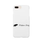 Petan Dogのペタンする黒の柴犬　伸び Smartphone Case