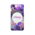 カラフルマルシェの薔薇のリース　パープル　 Classy スマホケース