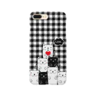 miffuの白黒ねこチーム（ギンガムチェック） Smartphone Case