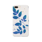 宵花火の枝葉(白×ブルー) Smartphone Case