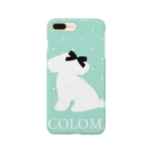 コロ。COLOM.犬いぬdogリボングッズ.の【コロ。COLOM.】エメラルドブルー！トイプードル！かわいい！人気犬DOGグッズ！ といぷーどる Smartphone Case