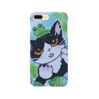 shimaneko megumi（しま猫めぐみ）のAWOJI  THE  CAT  雨がすき ！ Smartphone Case