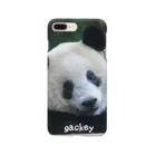 gackeyのはにかみ PANDA スマホケース