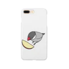 猛禽族のりんごを見つめる文鳥 Smartphone Case