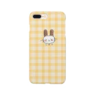 うさぎどんのうさぎのラパンくん（黄色チェック柄） Smartphone Case