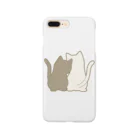 かわいいもののおみせ　いそぎんちゃくの仲良し猫の背中　黒&白 Smartphone Case