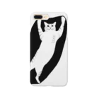 café TIGERの踏ん張って穴を伸ばす猫 Smartphone Case