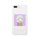 うにぶどうの白の眠たい女の子 Smartphone Case