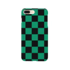 iPhone のケース屋の市松模様 (黒/緑) Smartphone Case