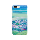 リンの工作室の三角屋根の家と緑　風景 Smartphone Case